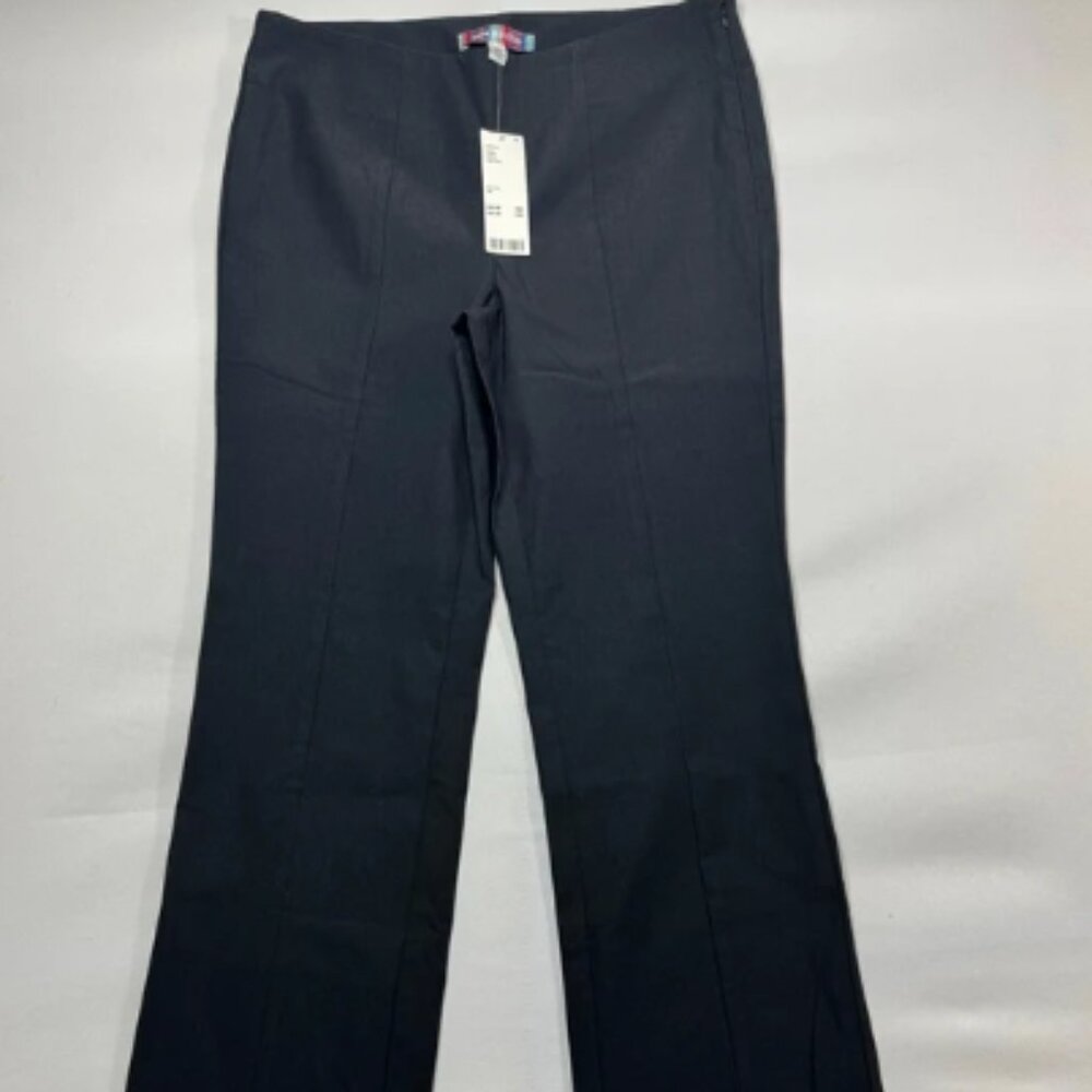 NWT Urban Outfitters Women's Slit Front Black Bootcut Dress Pants - 10 (31x33.5)